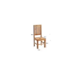 Indian Hub Toko Light Mango Slat Back Chair (Set of 2) - L46 x W45 x H109 cm in Brown - thumbnail 3