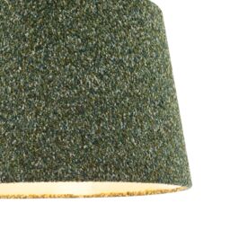 Happy Homewares Forest & Sage Green Textured Wool Fabric Lamp Shade with Cream Inner in Dark Green - Size: 12 inches - thumbnail 4