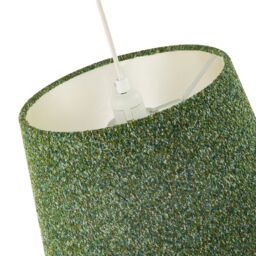 Happy Homewares Forest & Sage Green Textured Wool Fabric Lamp Shade with Cream Inner in Dark Green - Size: 12 inches - thumbnail 5