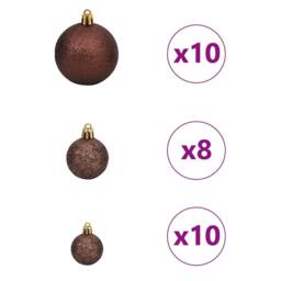 Berkfield Home Artificial Christmas Tree with 300 LEDs Green 76 x 76 x 180 cm - thumbnail 8