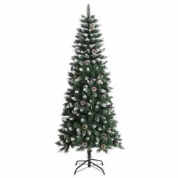 Berkfield Home Artificial Christmas Tree with 300 LEDs Green 76 x 76 x 180 cm - thumbnail 5
