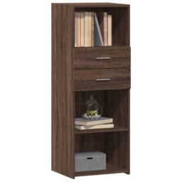 Berkfield Home Highboard Brown Oak 45x42.5x124 cm Engineered Wood - thumbnail 1
