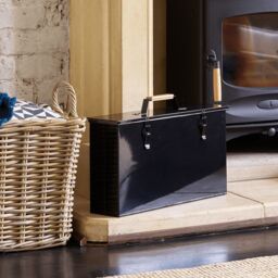 Valiant Ash Carrier Box, Firelighter Storage & Match Holder - Gloss Lacquer Finish in Black - thumbnail 3
