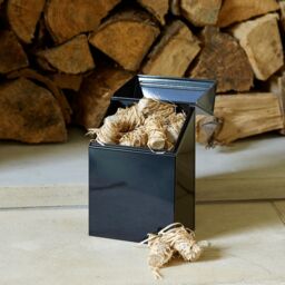 Valiant Ash Carrier Box, Firelighter Storage & Match Holder - Gloss Lacquer Finish in Black - thumbnail 6