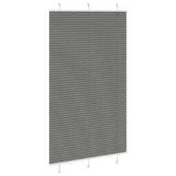 Berkfield Home Pleated Blind Anthracite 115x200 cm Fabric Width 114.4 cm Polyester in Charcoal - thumbnail 3