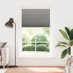 Berkfield Home Pleated Blind Anthracite 115x200 cm Fabric Width 114.4 cm Polyester in Charcoal - thumbnail 1