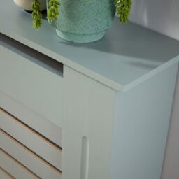 Home Source Radiator Cover Wooden MDF Grill Cabinet Entryway Hallway Shelf in Grey - thumbnail 3