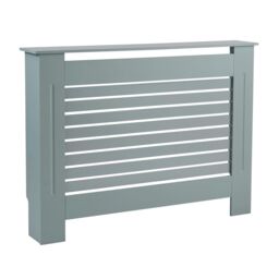Home Source Radiator Cover Wooden MDF Grill Cabinet Entryway Hallway Shelf in Grey - thumbnail 6