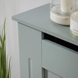 Home Source Radiator Cover Wooden MDF Grill Cabinet Entryway Hallway Shelf in Grey - thumbnail 5