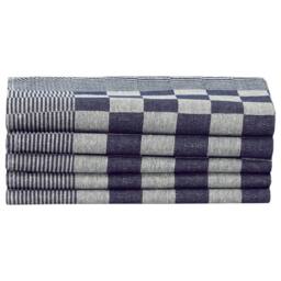 Berkfield Home 20 Piece Towel Set Blue & White Cotton - thumbnail 5