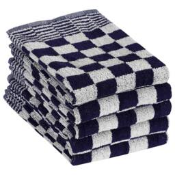 Berkfield Home 20 Piece Towel Set Blue & White Cotton - thumbnail 4