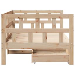 Berkfield Home Daybed with Drawers without Mattress 90x190 cm Single Solid Wood in Brown - thumbnail 7