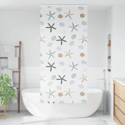 Berkfield Home Shower Roller Blind with Cassette 90x240 cm Fabric Width 86 cm in White - thumbnail 3