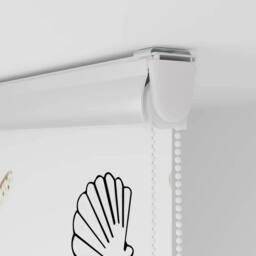 Berkfield Home Shower Roller Blind with Cassette 90x240 cm Fabric Width 86 cm in White - thumbnail 9