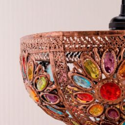 ValueLights Samia Bronze Moroccan Style Easy Fit Uplighter with 10W LED Warm White Bulb - Size: 13 inches - thumbnail 3