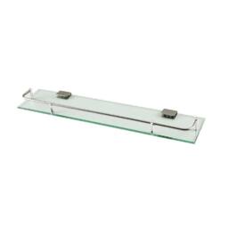 Garden Sanctuary Shelf Tempered Glass 6MM Thick Storage Organizer Wall Mounted Bathroom in Silver - thumbnail 3
