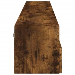 Berkfield Home TV Wall Cabinets 2 pcs Smoked Oak 100x30x30 cm Engineered Wood in Brown - Size: 100 x 30 x 30 cm - thumbnail 8