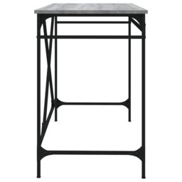 Berkfield Home Desk Grey Sonoma 100x50x75 cm Engineered Wood & Iron - Size: 100 x 50 x 75 cm - thumbnail 6