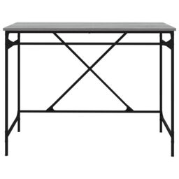 Berkfield Home Desk Grey Sonoma 100x50x75 cm Engineered Wood & Iron - Size: 100 x 50 x 75 cm - thumbnail 5