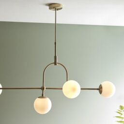 Netlighting 'COSENZA' Stylish Dimmable Indoor 5 Light Glass Ceiling Pendant in Yellow - thumbnail 3