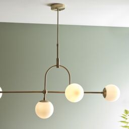 Netlighting 'COSENZA' Stylish Dimmable Indoor 5 Light Glass Ceiling Pendant in Yellow - thumbnail 4