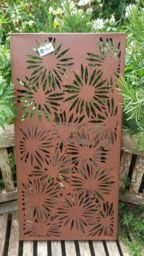 Inspirational Gifting Daisy Decorative Screen Wall Art Plaque 780mm Tall in Brown - thumbnail 3