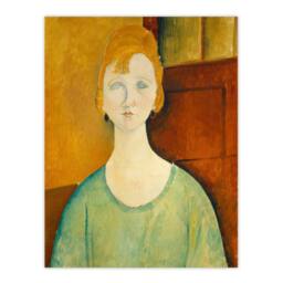 Artery8 Amedeo Modigliani Framed Wall Art Print in Green Blouse Portrait in Brown - Size: A4 - thumbnail 3