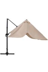Garden Sanctuary Square Rotating Outdoor Cantilever Parasol in Taupe - thumbnail 5