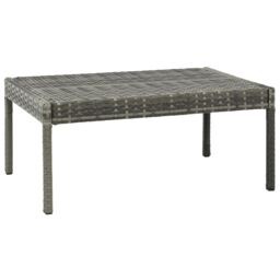 Berkfield Home 3 Piece Garden Lounge Set with Cushions Poly Rattan Grey - thumbnail 5