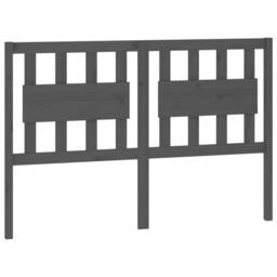 Berkfield Home Beautiful Bed Headboard Grey 125.5x4x100 cm Solid Wood Pine - thumbnail 3