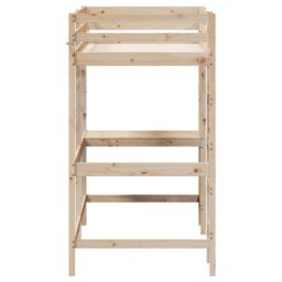 Berkfield Home Loft Bed without Mattress 90x200 cm Solid Wood Pine in Brown - thumbnail 5