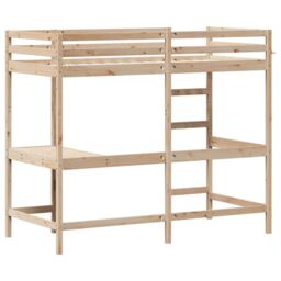 Berkfield Home Loft Bed without Mattress 90x200 cm Solid Wood Pine in Brown - thumbnail 6