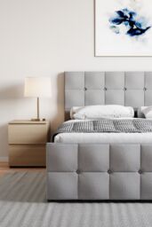 Home Discount Vida Designs Valentina King Size Ottoman Bed Frame Linen Fabric 1040 x 1600 x 2170 mm in Grey - thumbnail 6