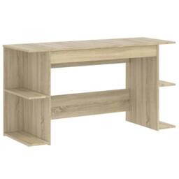 Berkfield Home Desk Sonoma Oak 140x50x75 cm Engineered Wood in Brown - Size: 140 x 50 x 75 cm - thumbnail 1