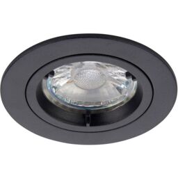 Loops 4 PACK Recessed Fixed Ceiling Downlight - 50W GU10 Reflector - Matt Black - thumbnail 4