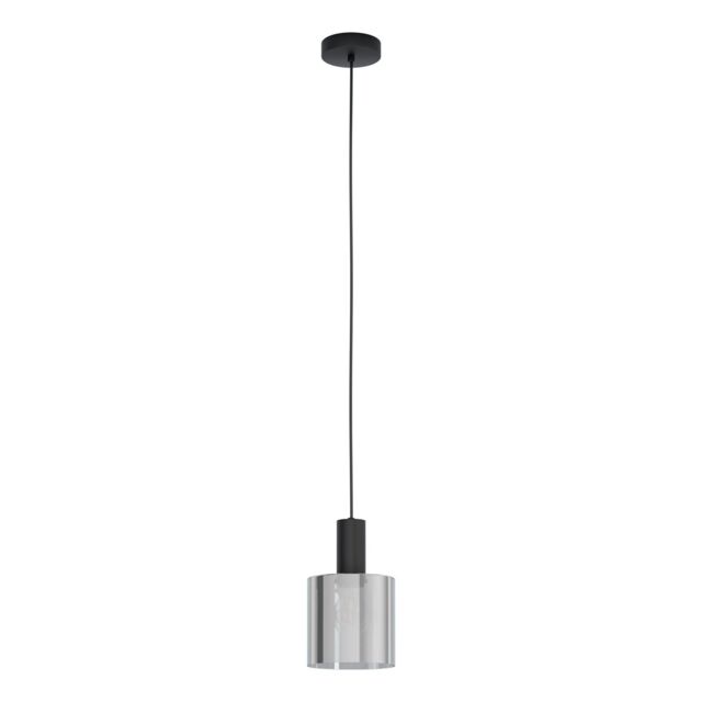 Loops Pendant Light Colour Black Shade Black Transparent Glass Vaporized E27 1x40W - image 1
