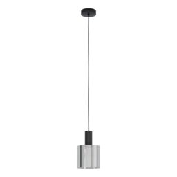 Loops Pendant Light Colour Black Shade Black Transparent Glass Vaporized E27 1x40W - thumbnail 1