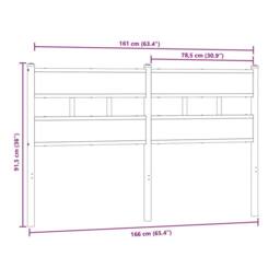 Berkfield Home Headboard Sonoma Oak 160 cm Iron & Engineered Wood in Brown - thumbnail 6