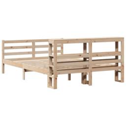 Berkfield Home Beautiful Bed Frame without Mattress 120x190 cm Small Double Soli in Light Tan - thumbnail 6