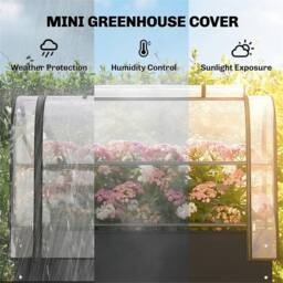 SPETLEK Black Metal Raised Planter Box with Flip-up Greenhouse Cover - Size: 1.25kg - thumbnail 6