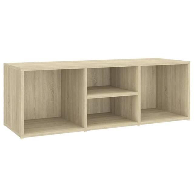 Berkfield Home Shoe Storage Bench Sonoma Oak 105x35x35 cm Engineered Wood in Light Tan - Size: 105 x 35 x 35 cm - image 1