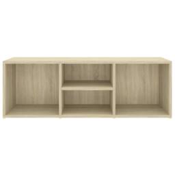 Berkfield Home Shoe Storage Bench Sonoma Oak 105x35x35 cm Engineered Wood in Light Tan - Size: 105 x 35 x 35 cm - thumbnail 4