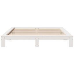 Berkfield Home Bed Frame without Mattress White 180x200 cm Super King Solid Wood Pine - thumbnail 4