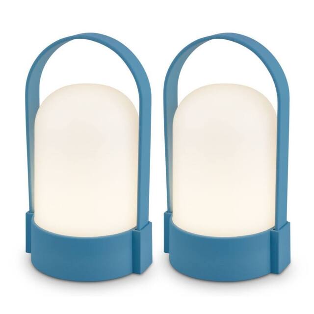 BRILONER Blue Camping Lights 2x Pack LED Lamp Rechargeable Tent Light Dimmable - image 1