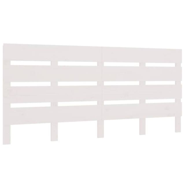 Berkfield Home Headboard White 120x3x80 cm Solid Wood Pine - Size: 120 x 3 x 80 cm - image 1