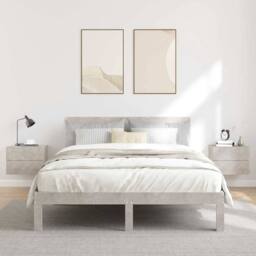 Berkfield Home Bedside Cabinets 2 pcs Concrete Grey 40x30x30 cm Engineered Wood - Size: 40 x 30 x 30 cm - thumbnail 2