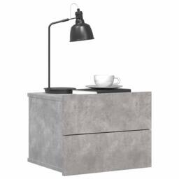 Berkfield Home Bedside Cabinets 2 pcs Concrete Grey 40x30x30 cm Engineered Wood - Size: 40 x 30 x 30 cm - thumbnail 3