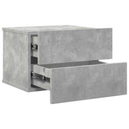 Berkfield Home Bedside Cabinets 2 pcs Concrete Grey 40x30x30 cm Engineered Wood - Size: 40 x 30 x 30 cm - thumbnail 7