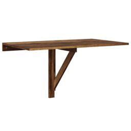 Berkfield Home Folding Wall Table Smoked Oak 100x60x56 cm Engineered Wood in Brown - Size: 100 x 60 x 56 cm - thumbnail 2