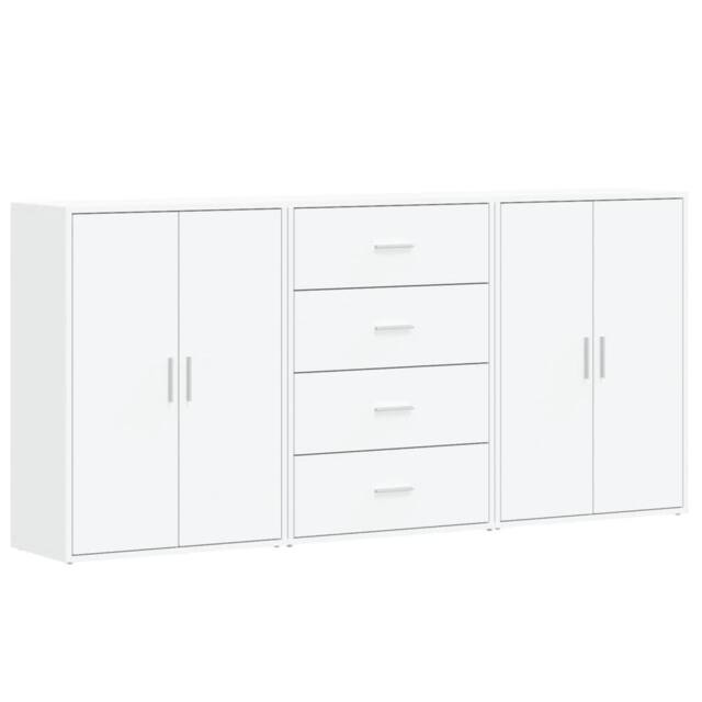 Berkfield Home Sideboards 3 pcs White 60x31x84 cm Engineered Wood - Size: 60 x 31 x 84 cm - image 1